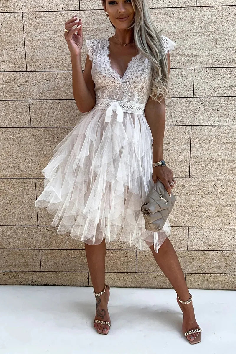 Ruffled Mini Cocktail Dress - view 4