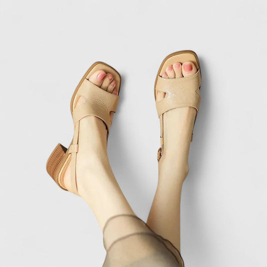 Comfortable Square-Toe Block Heel Sandals - view 2
