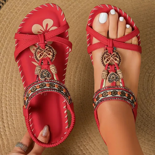 Bohemian Flat T-Strap Sandals for Summer - view 2
