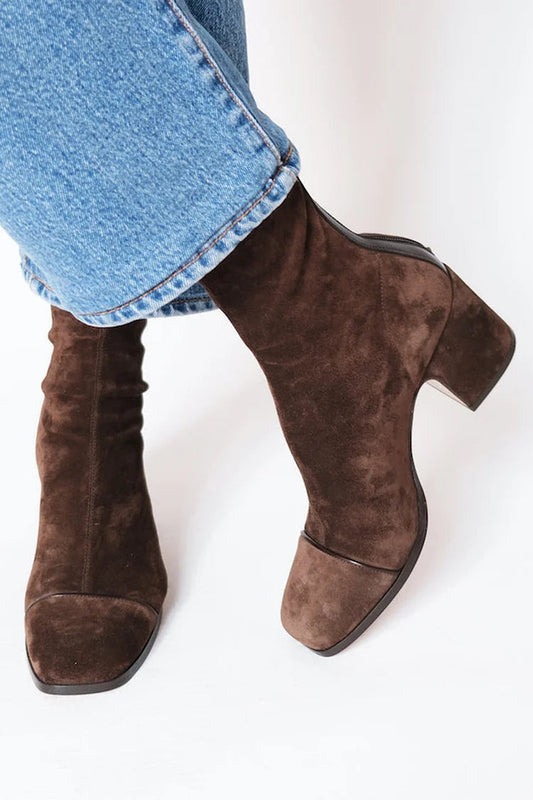 Suede Block Heel Ankle Boots for Comfort and Style - view 2