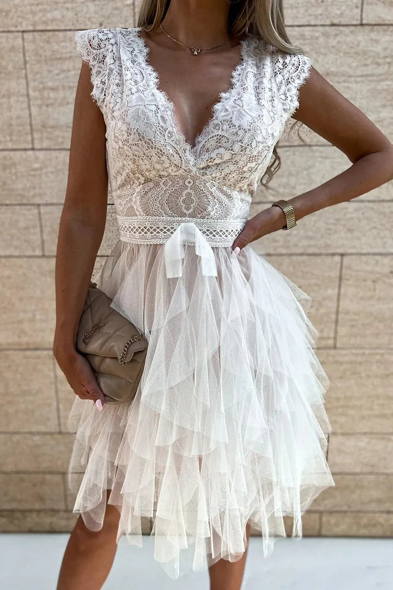 Ruffled Mini Cocktail Dress - view 2