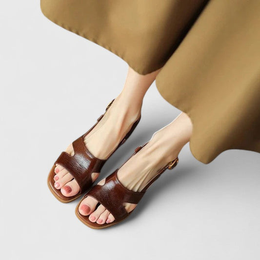 Comfortable Square-Toe Block Heel Sandals