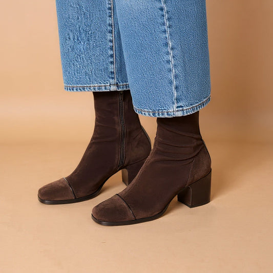 Suede Block Heel Ankle Boots for Comfort and Style