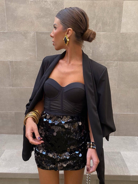 Sequin Mini Skirt