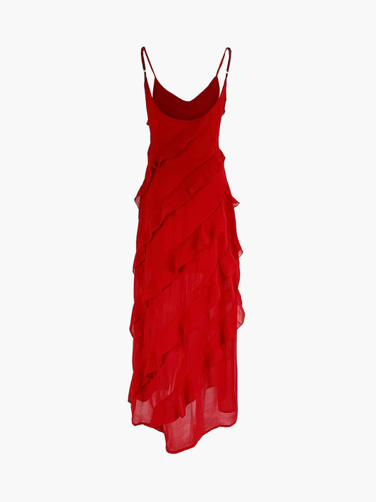 Elegant Ruffled Long Dress for Special Events - view 2
