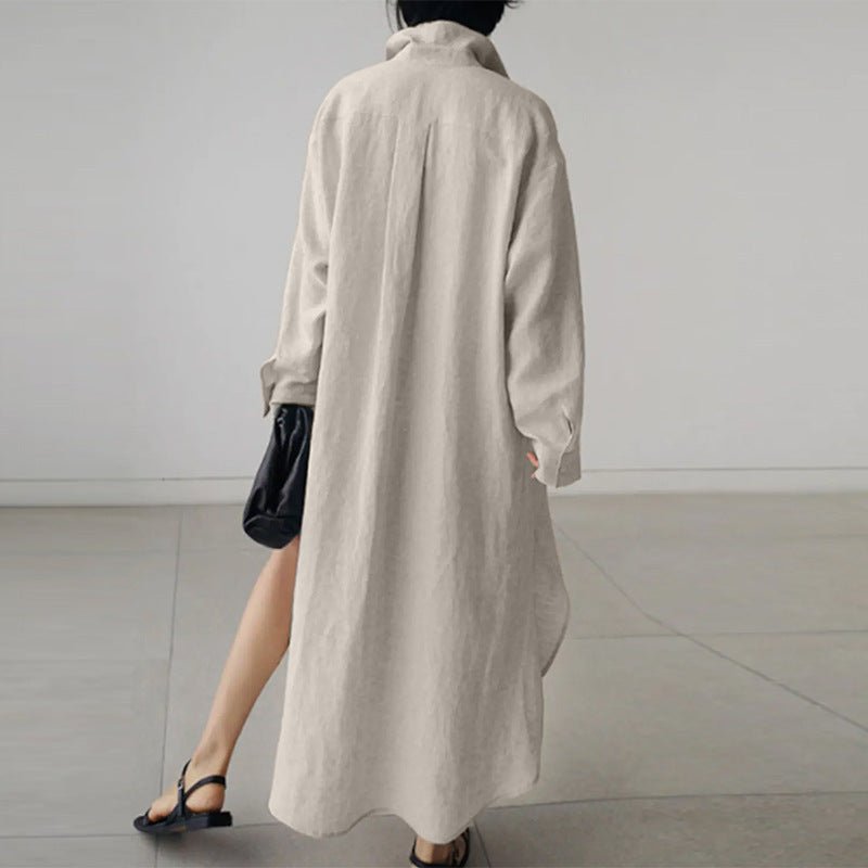 Oversized Cotton Shirt Dress - view 6