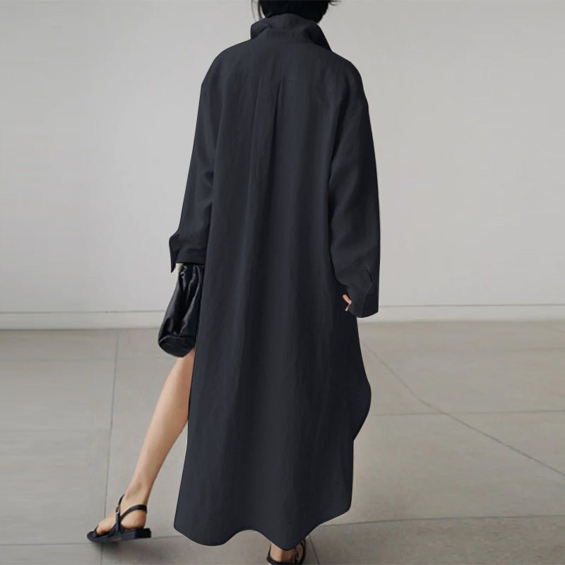 Oversized Cotton Shirt Dress - view 3