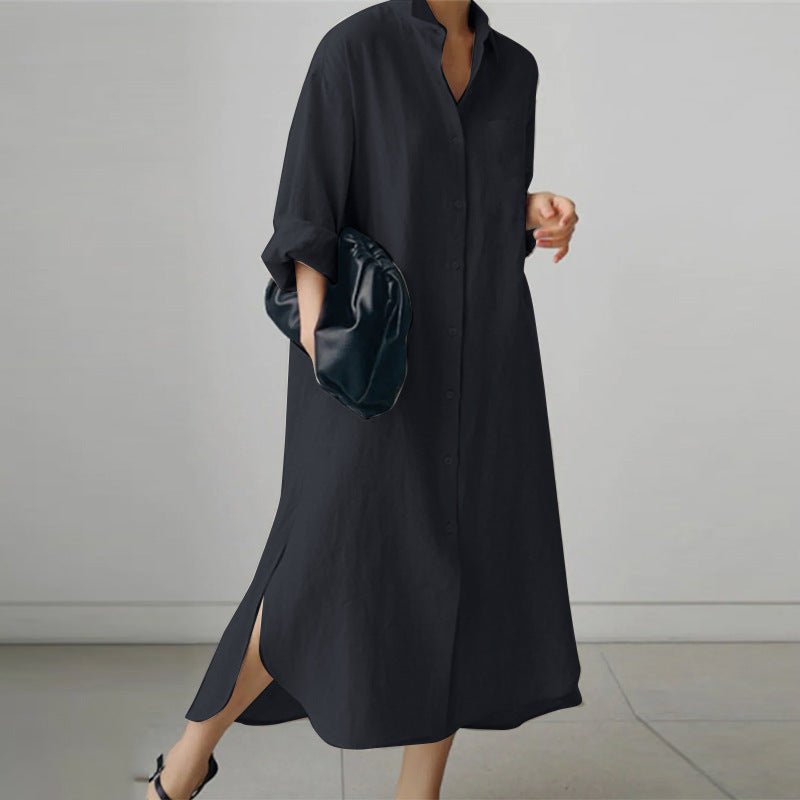 Oversized Cotton Shirt Dress - view 2