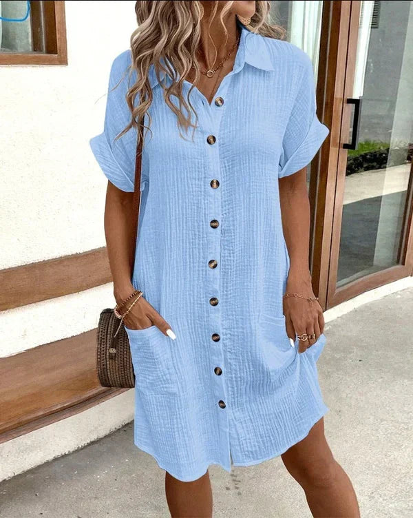 Chic and Comfortable Shirt Dress for a Fresh Spring Look - view 2