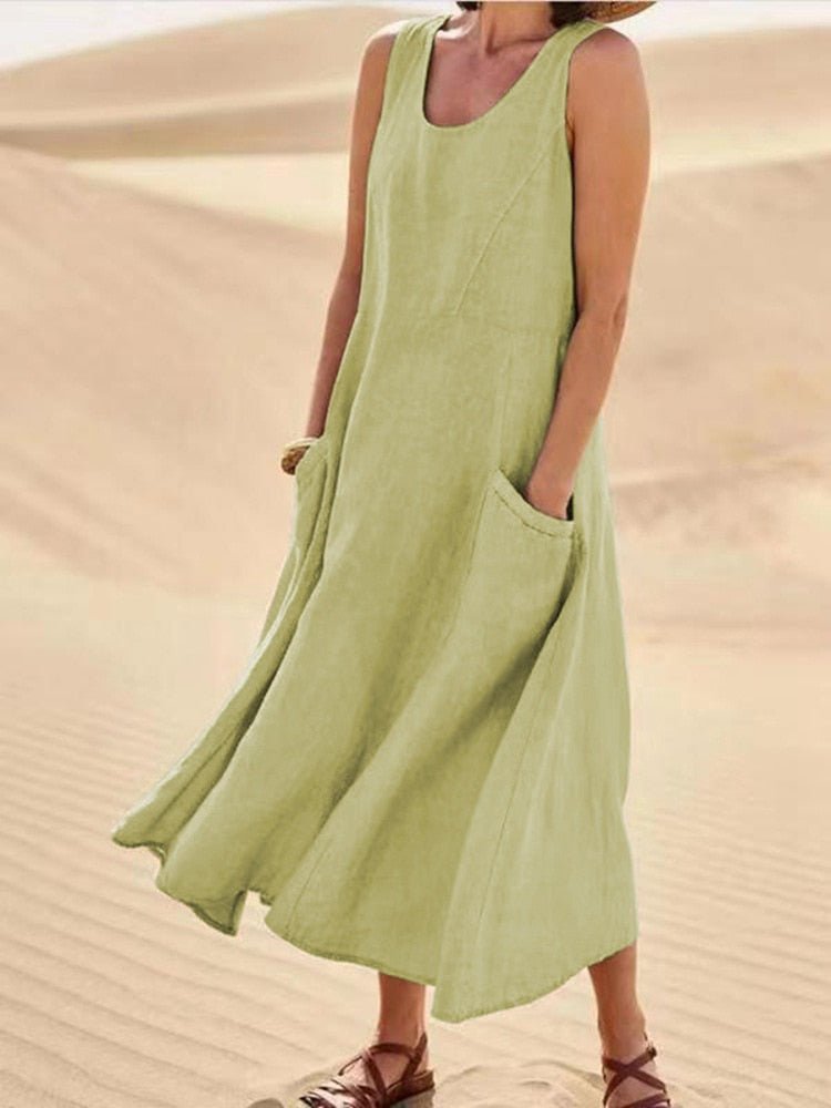 Lightweight Summer Dress with Relaxed, Flowy Design - view 7