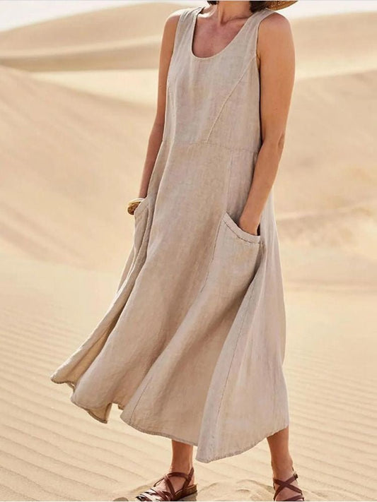 Lightweight Summer Dress with Relaxed, Flowy Fit for Comfort