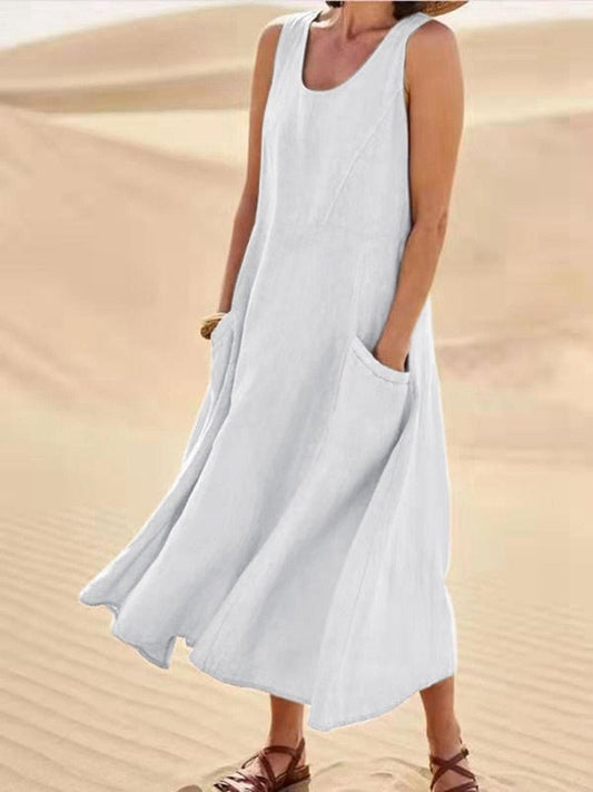 Lightweight Summer Dress with Relaxed, Flowy Design - view 2