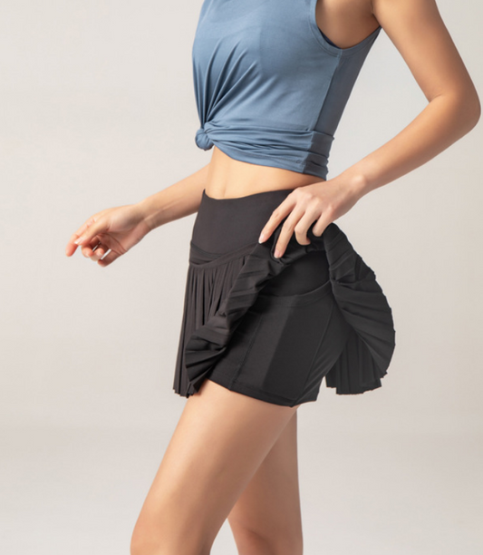 Breathable Pleated Active Skirt for Sports and Exercise - view 2