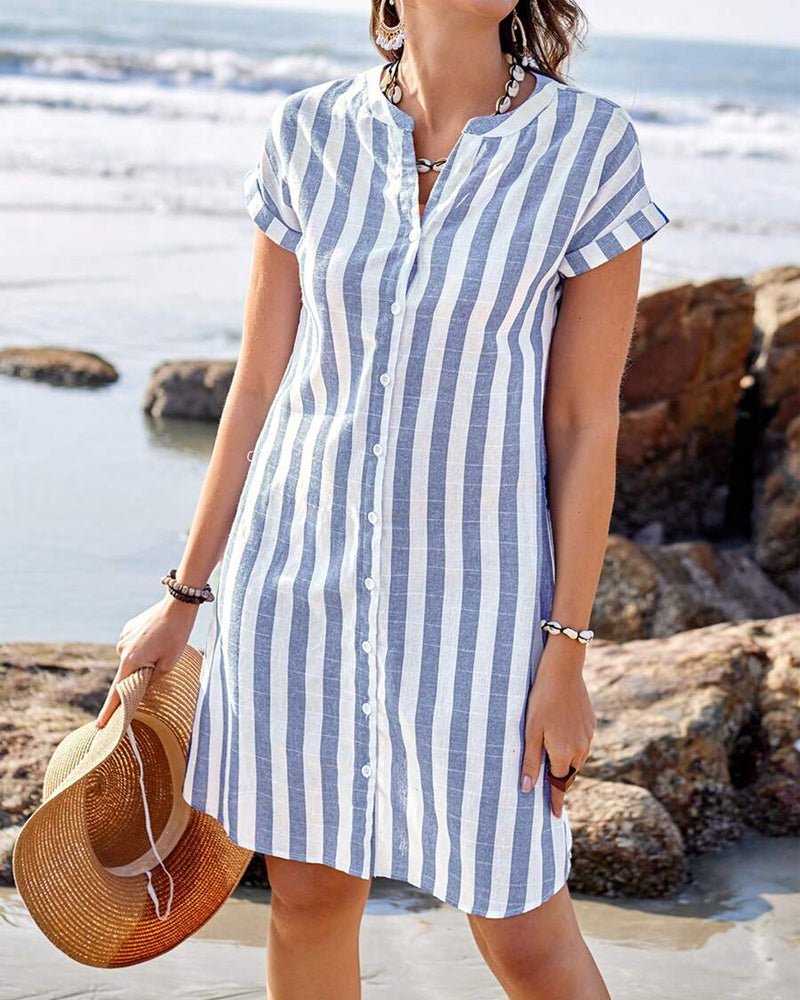 Timeless Striped Shirt Dress