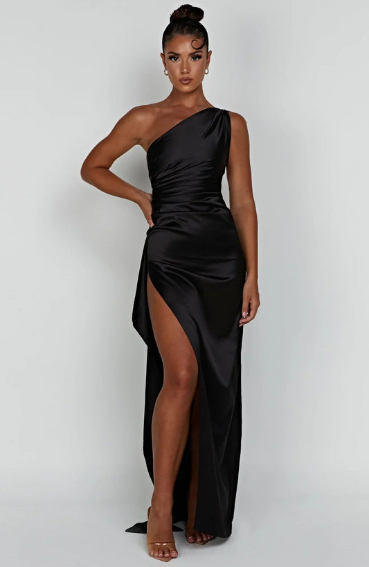 Sculpted One-Shoulder Gown by Nyelle - view 2